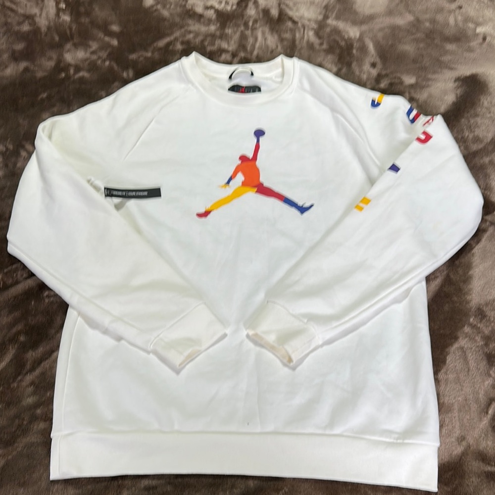White Graphic Men's Sweater - Jordans